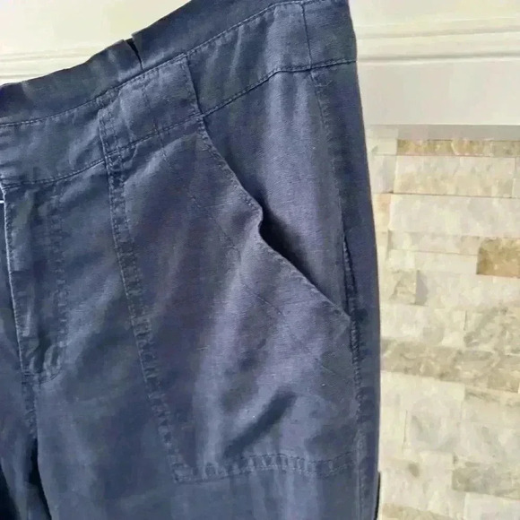 NWOT Joie Linen Navy Pants - Picture 2 of 5